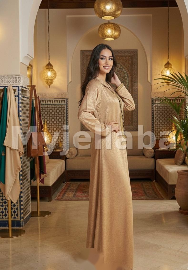Jellaba Dorée Élégante