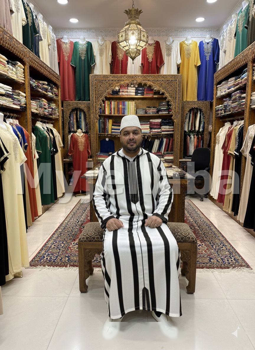 Jellaba Rayée Moderne Homme - 3