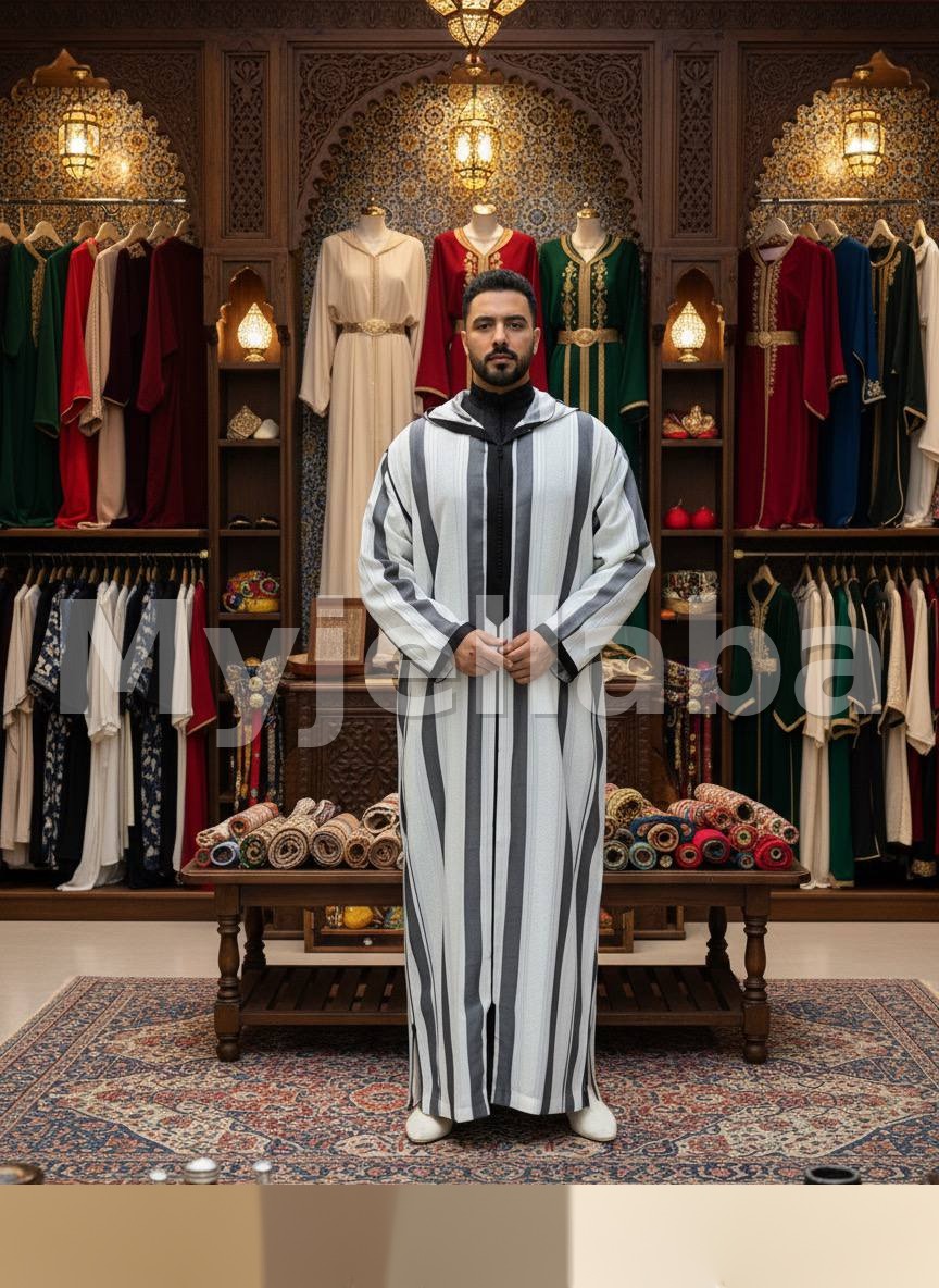 Jellaba Rayée Moderne Homme