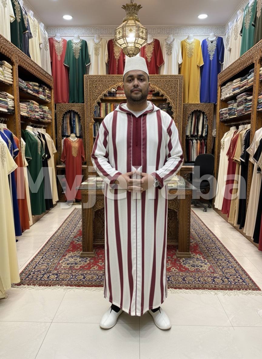 Jellaba Homme Rayée Traditionnelle