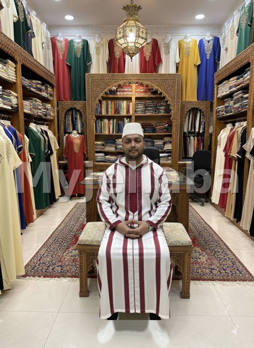 Jellaba Homme Rayée Traditionnelle