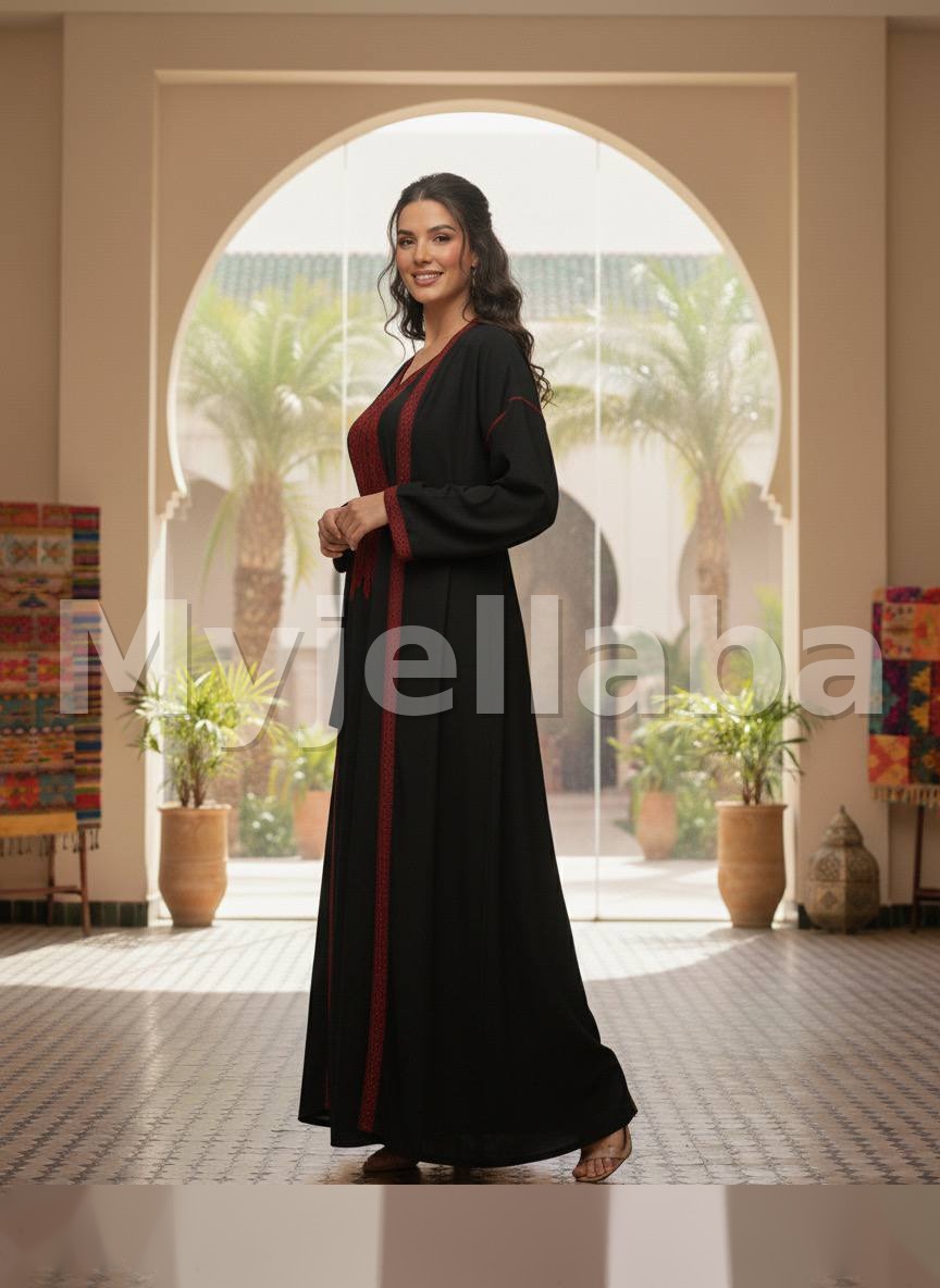 Jellaba Moderne Royale Bleu Indigo et Argent - 23