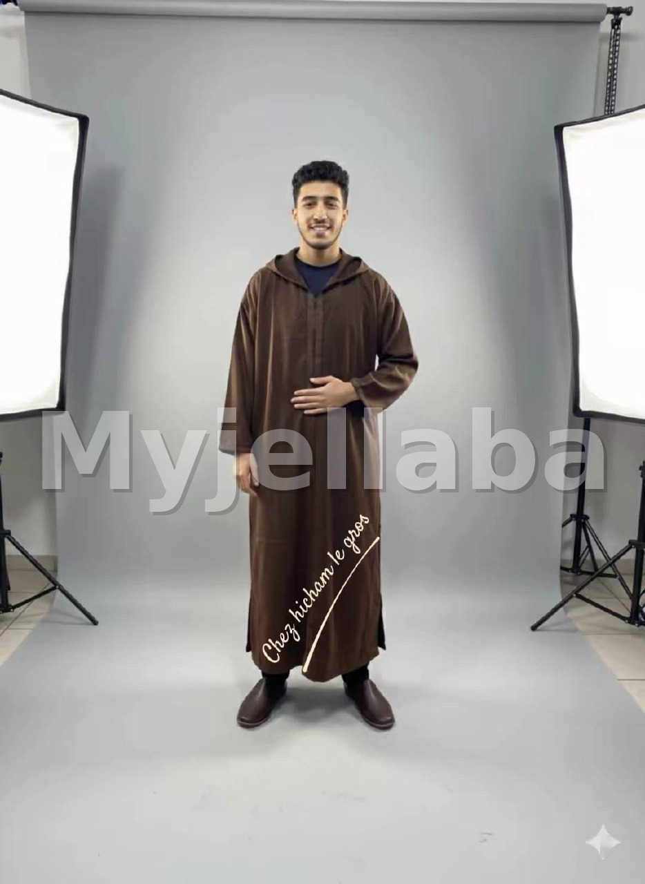 Jellaba Homme Simple Marron