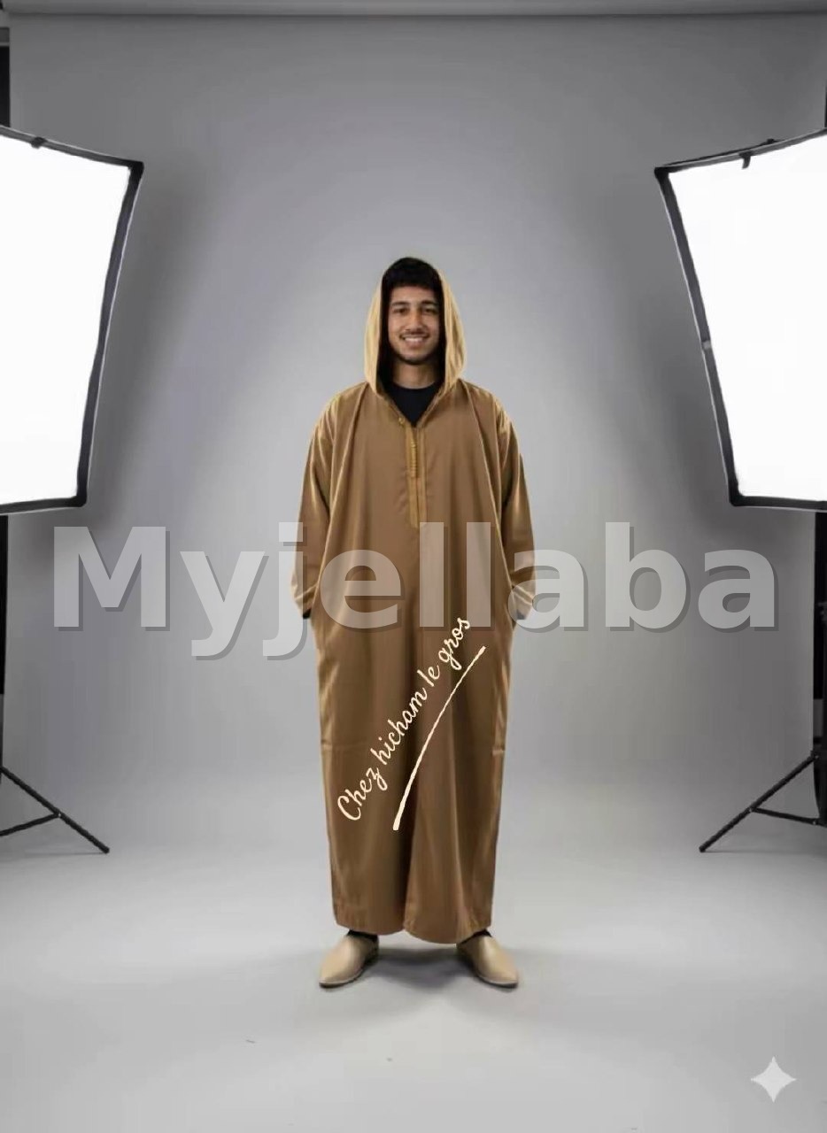 Jellaba Moderne Homme Beige - 3
