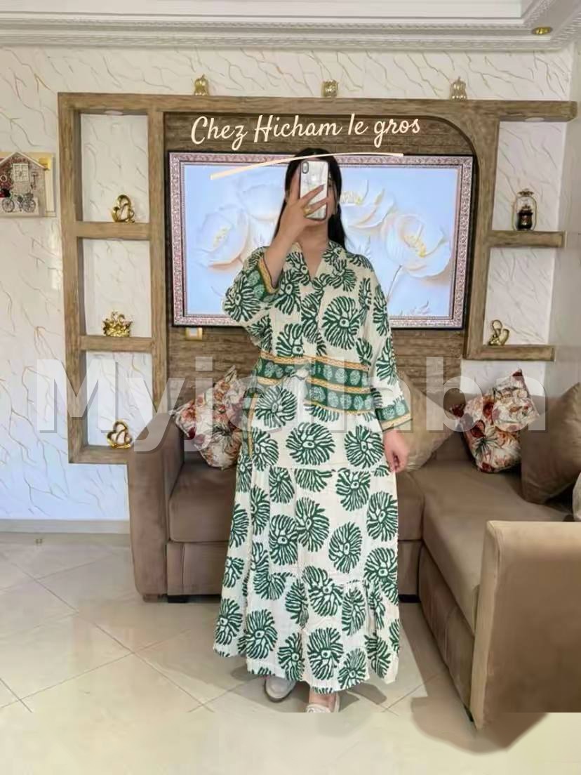 Ensemble deux pièces motif floral africain - 11