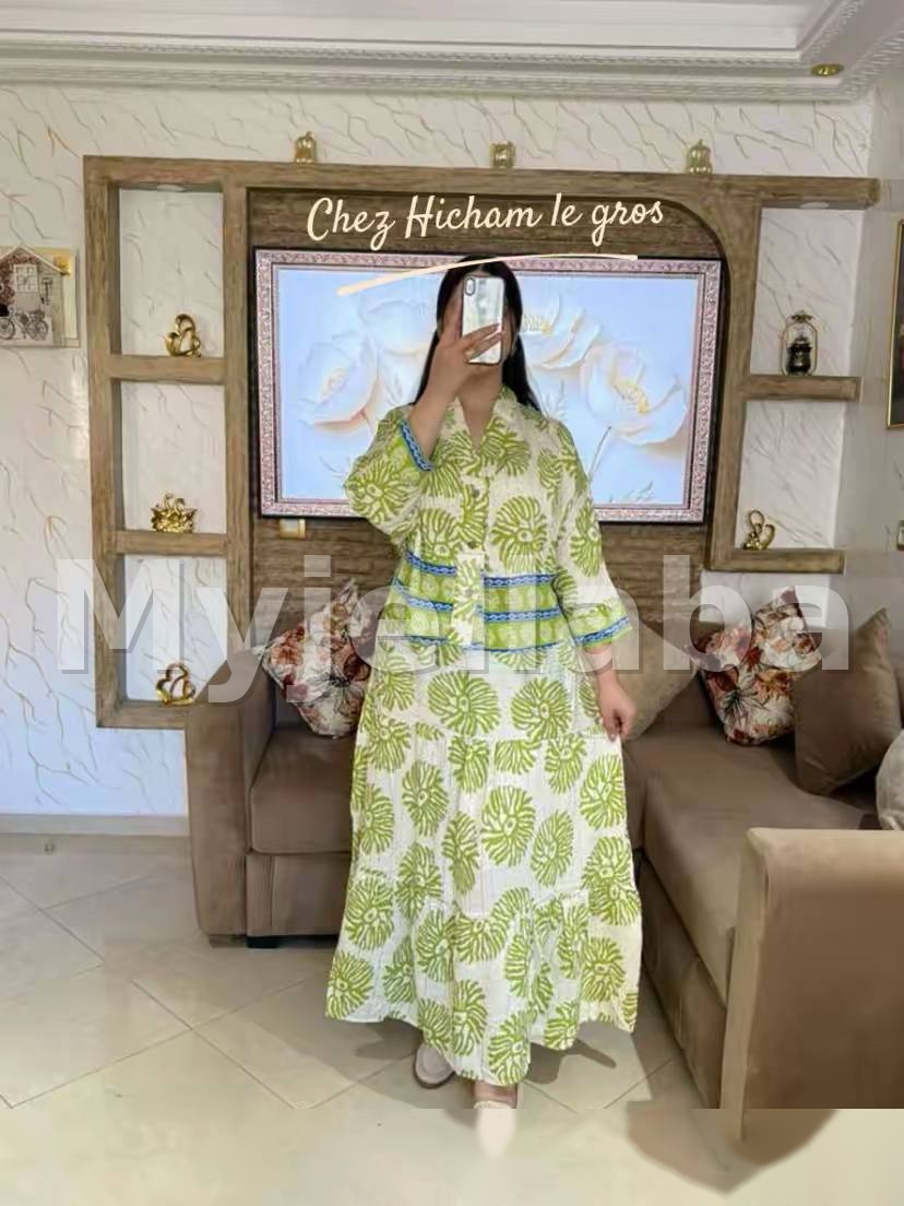 Ensemble deux pièces motif floral africain - 15