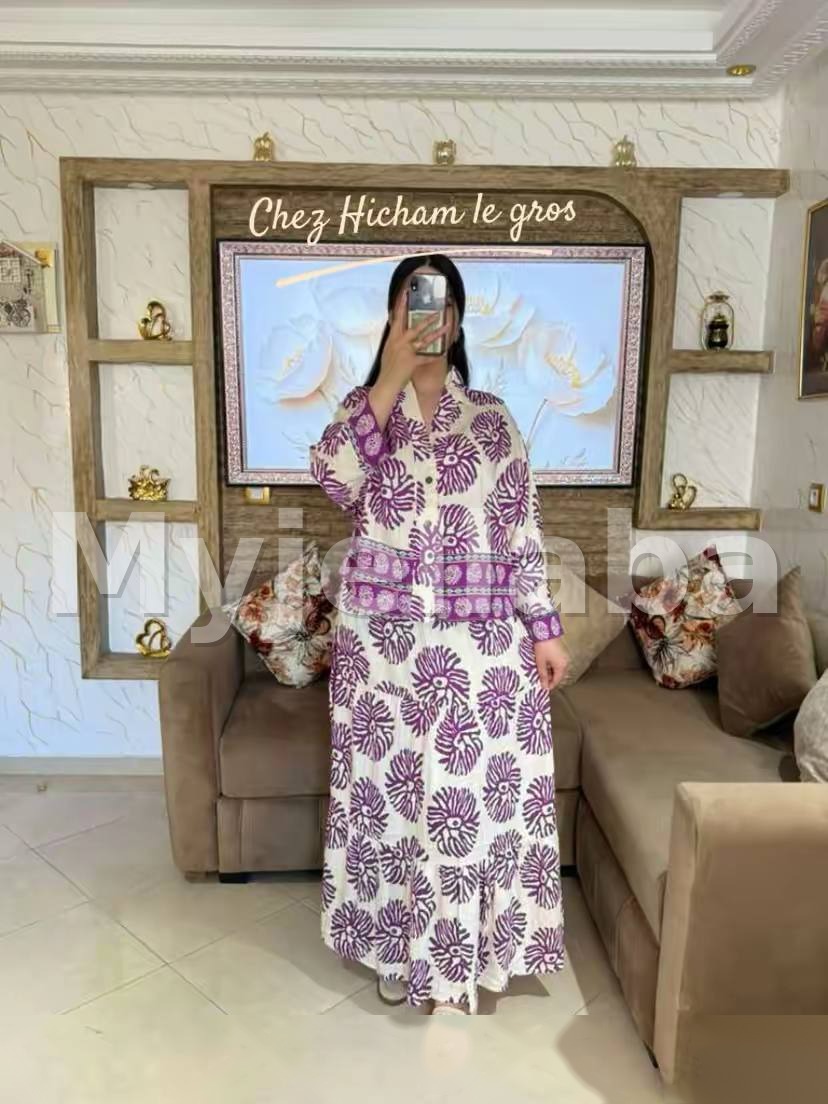 Ensemble deux pièces motif floral africain - 12