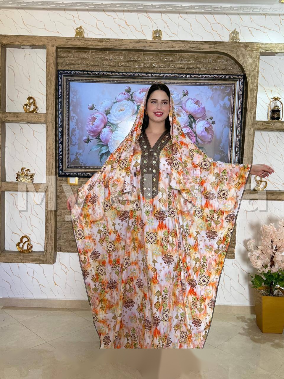 Boubou Imprimé Floral avec Broderies - 3