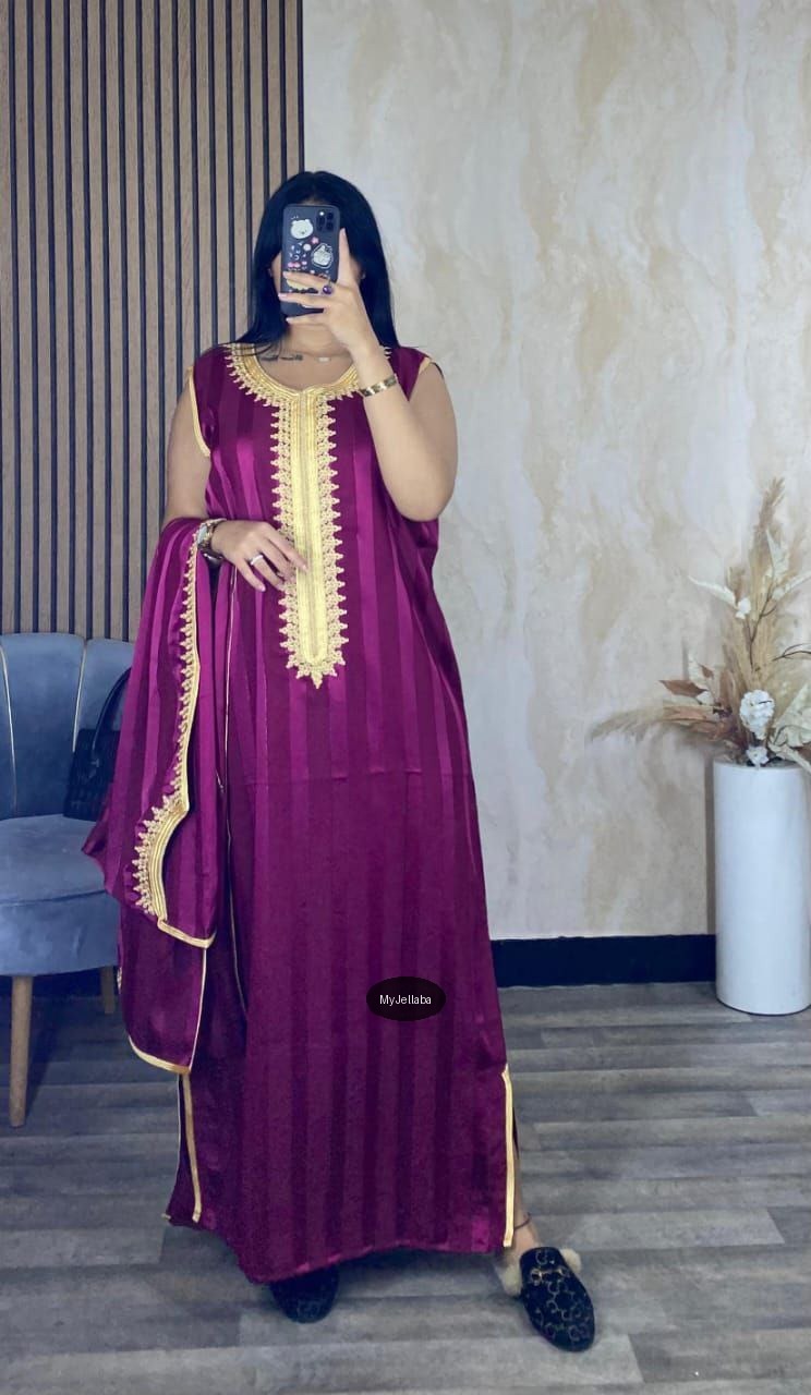 Jallaba Soie Arc-en-Ciel - 3