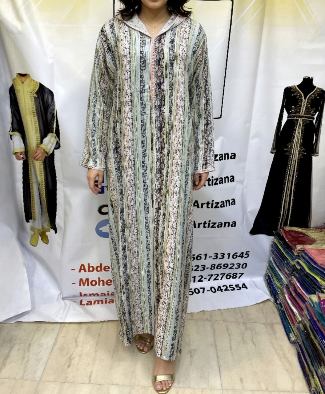 Jellaba Rayée Moderne