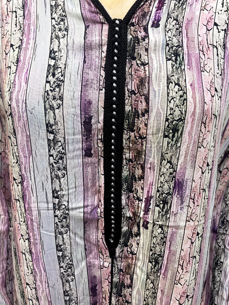 Jellaba Rayée Terre d'Ombre - 6