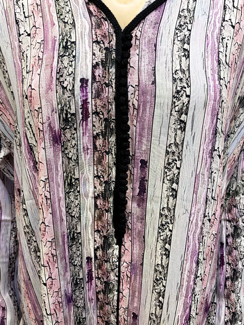 Jellaba Rayée Terre d'Ombre - 5