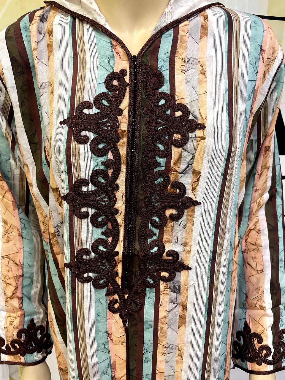 Jellaba Moderne Imprimée et Brodée - 7