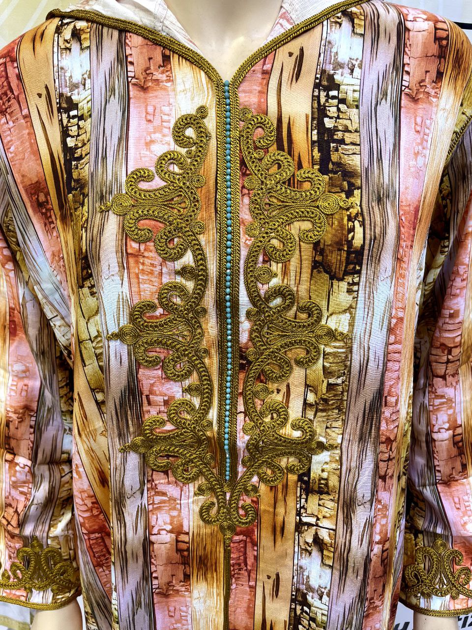 Jellaba Moderne Imprimée et Brodée