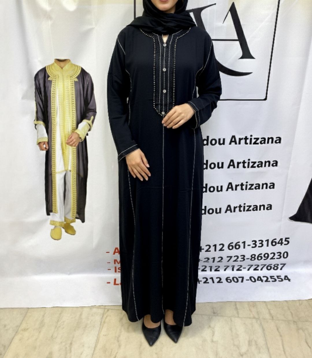 Jellaba Moderne Brodée Fuchsia - 8