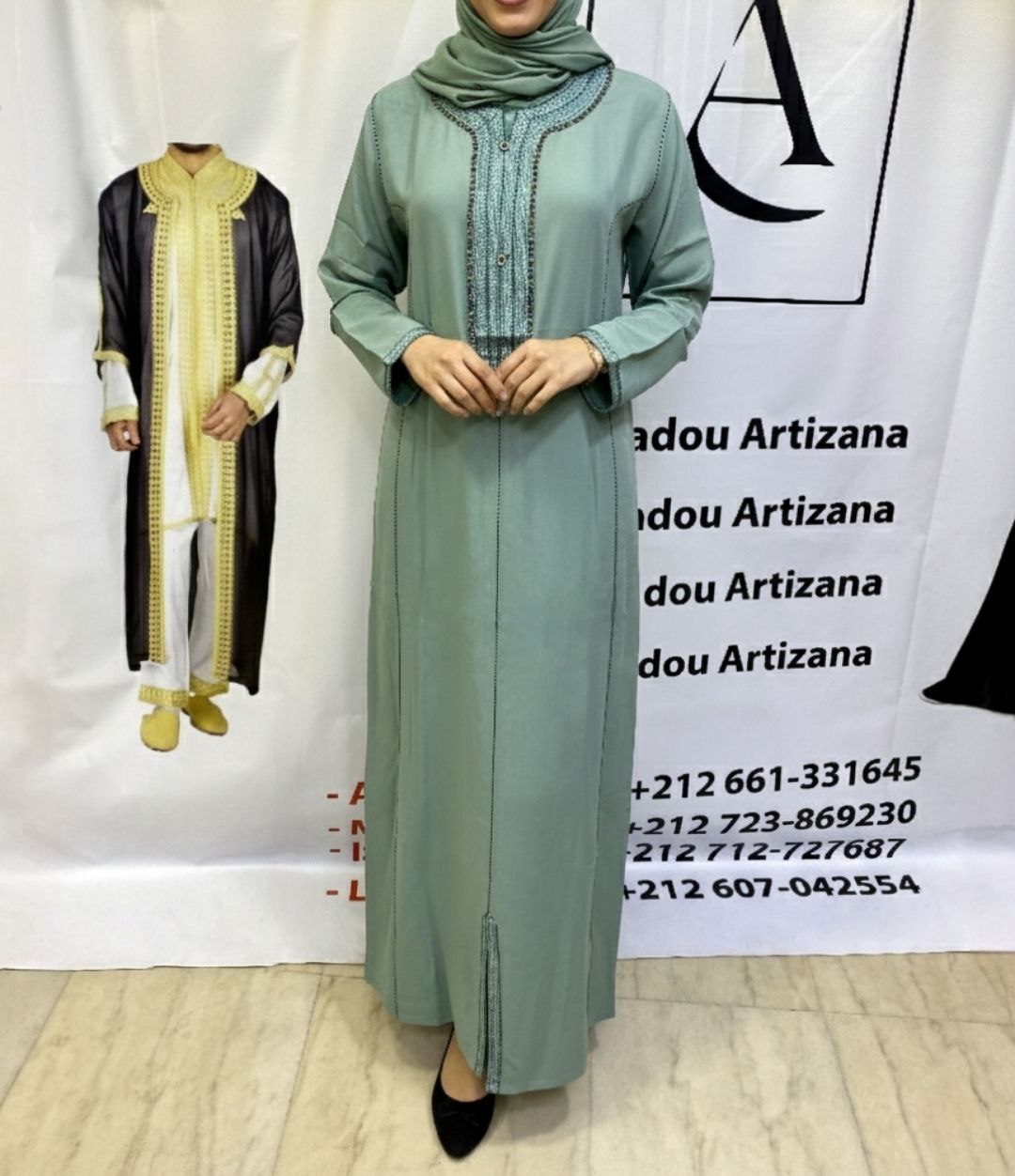 Jellaba Royale Brodé Violet - 9