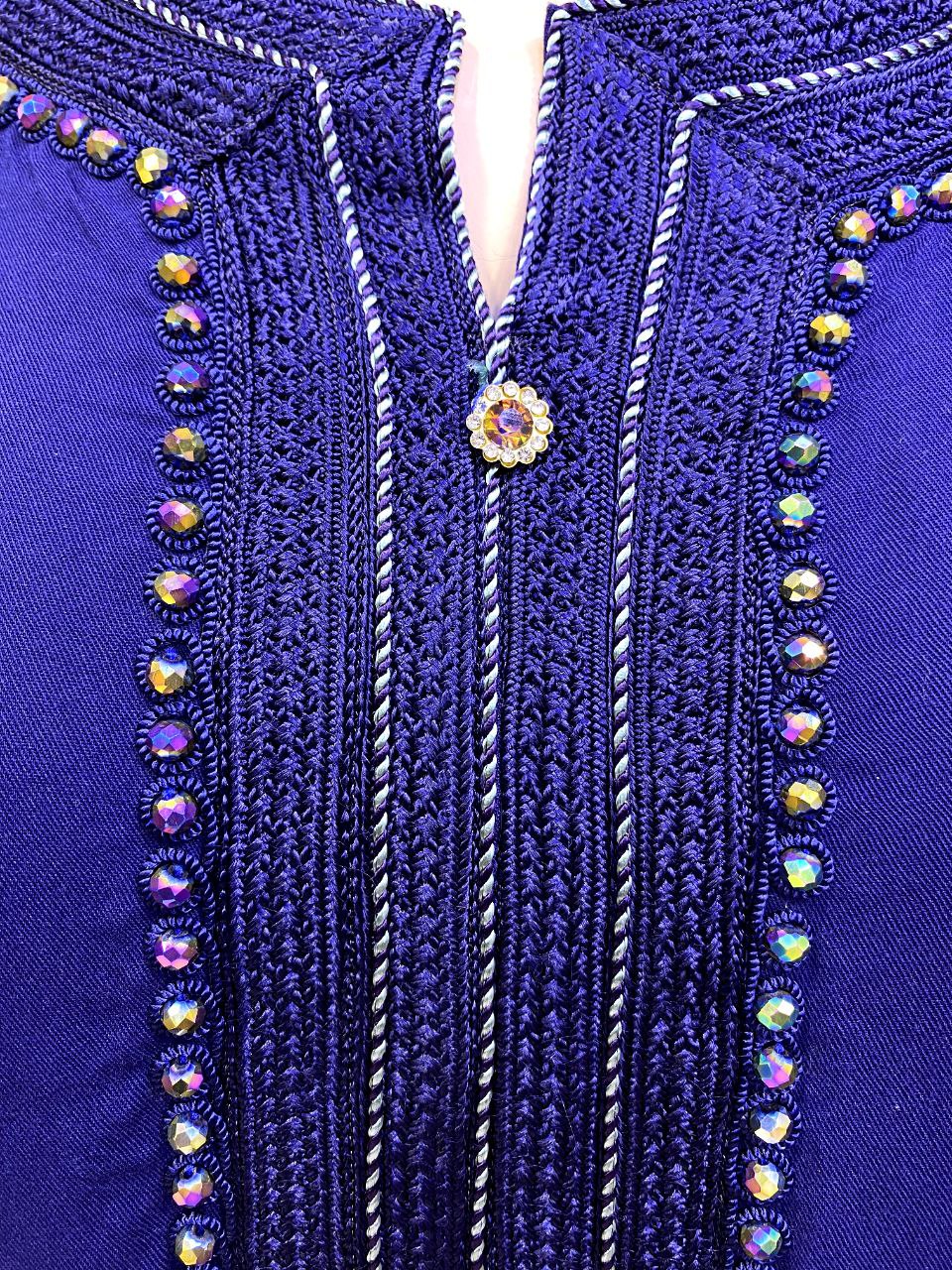 Jellaba Royale Brodé Violet