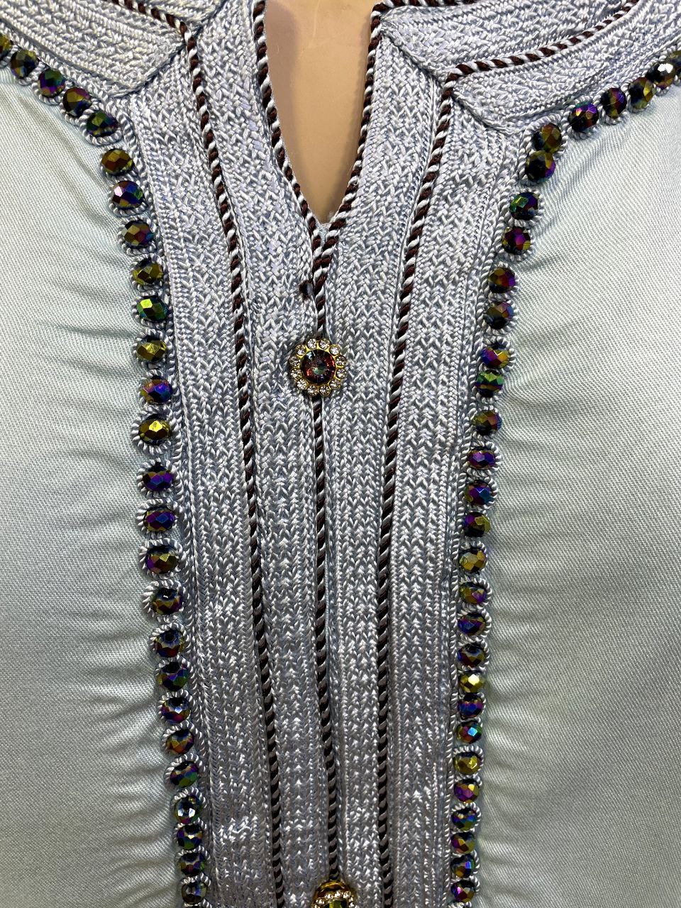 Jellaba Royale Brodé Violet