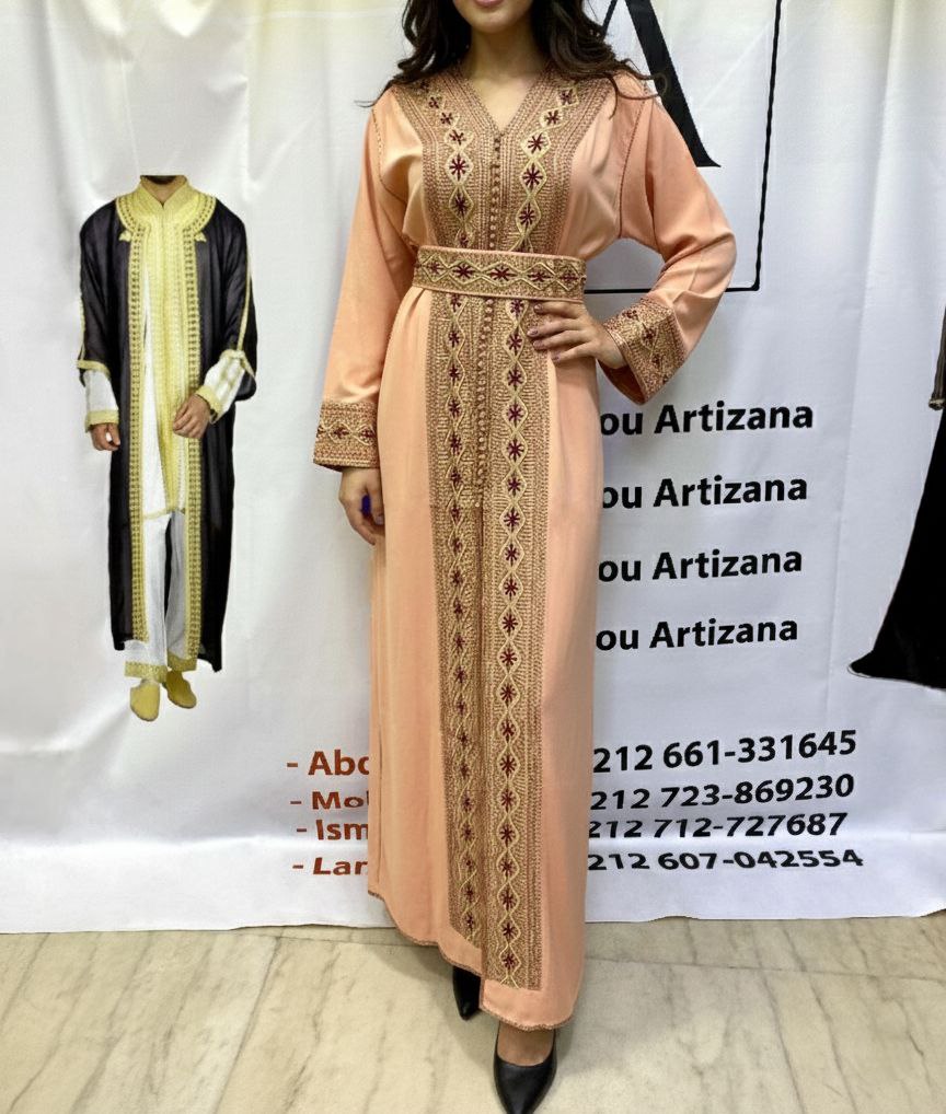 Jellaba Blanche Broderie Or - 10