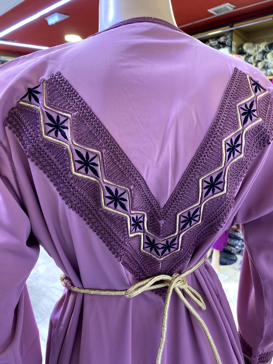 Jellaba Marocaine Brodée Violette - 8