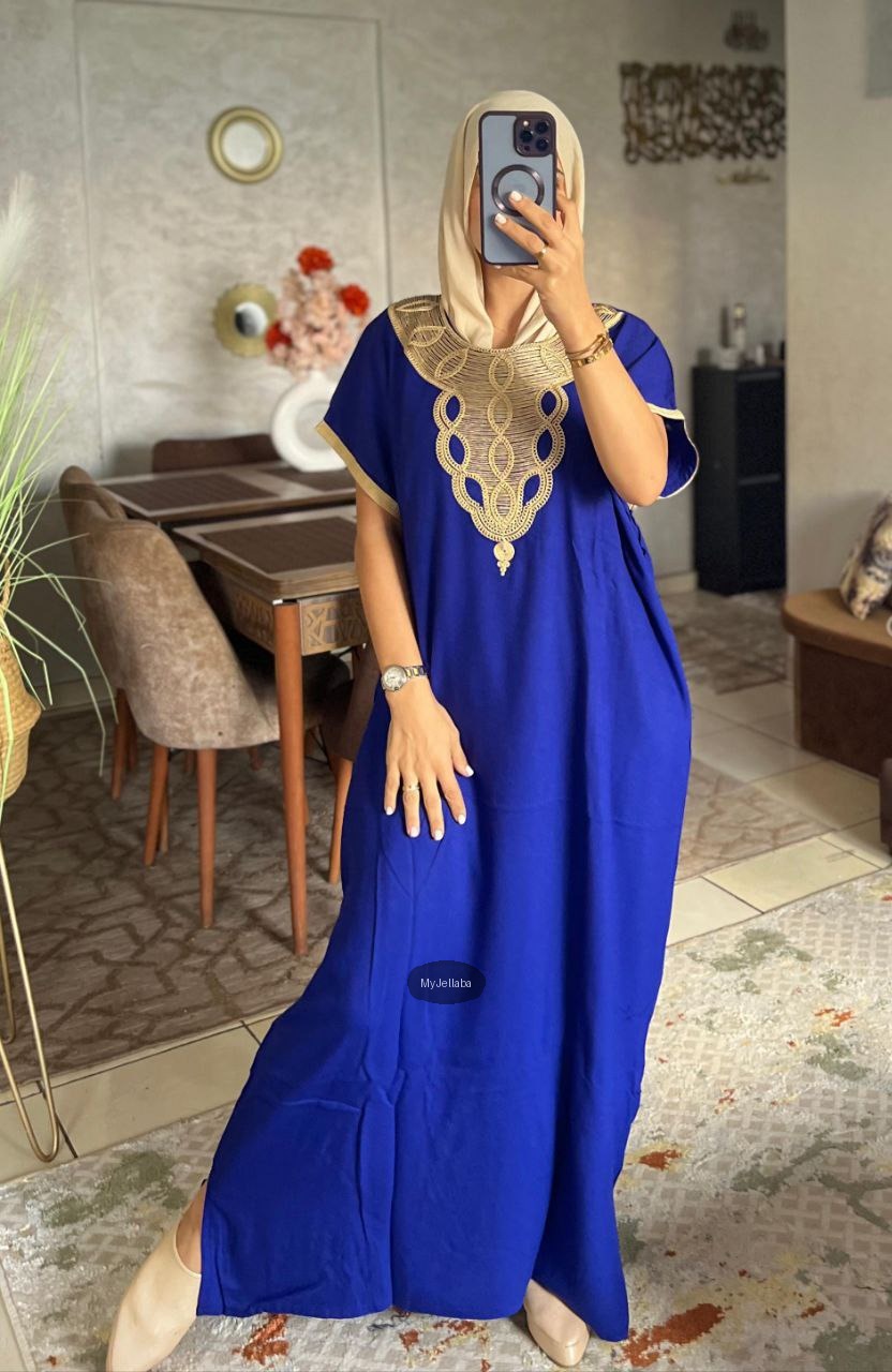 Boubou Élégant Violet et Or - 18