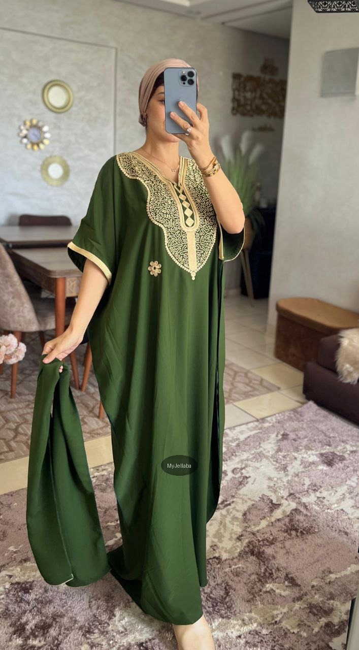 Jellaba Marocaine Broderie Dorée - 5