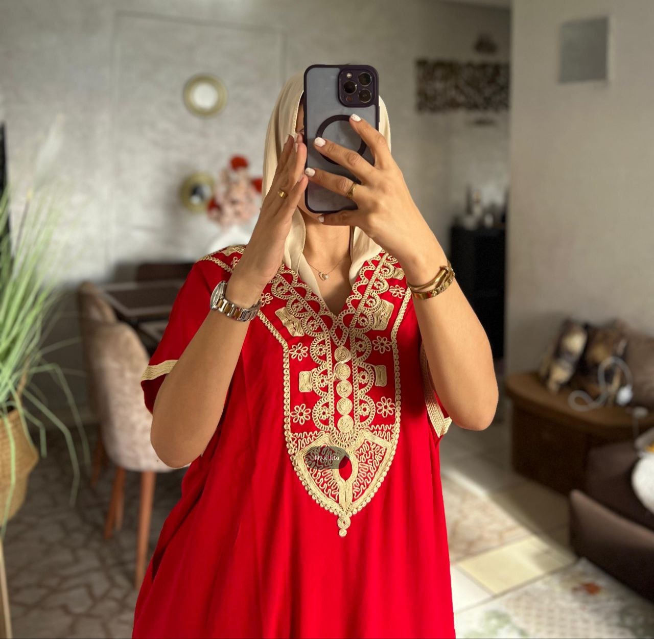 Jellaba Traditionnelle Royale Bleue - 3