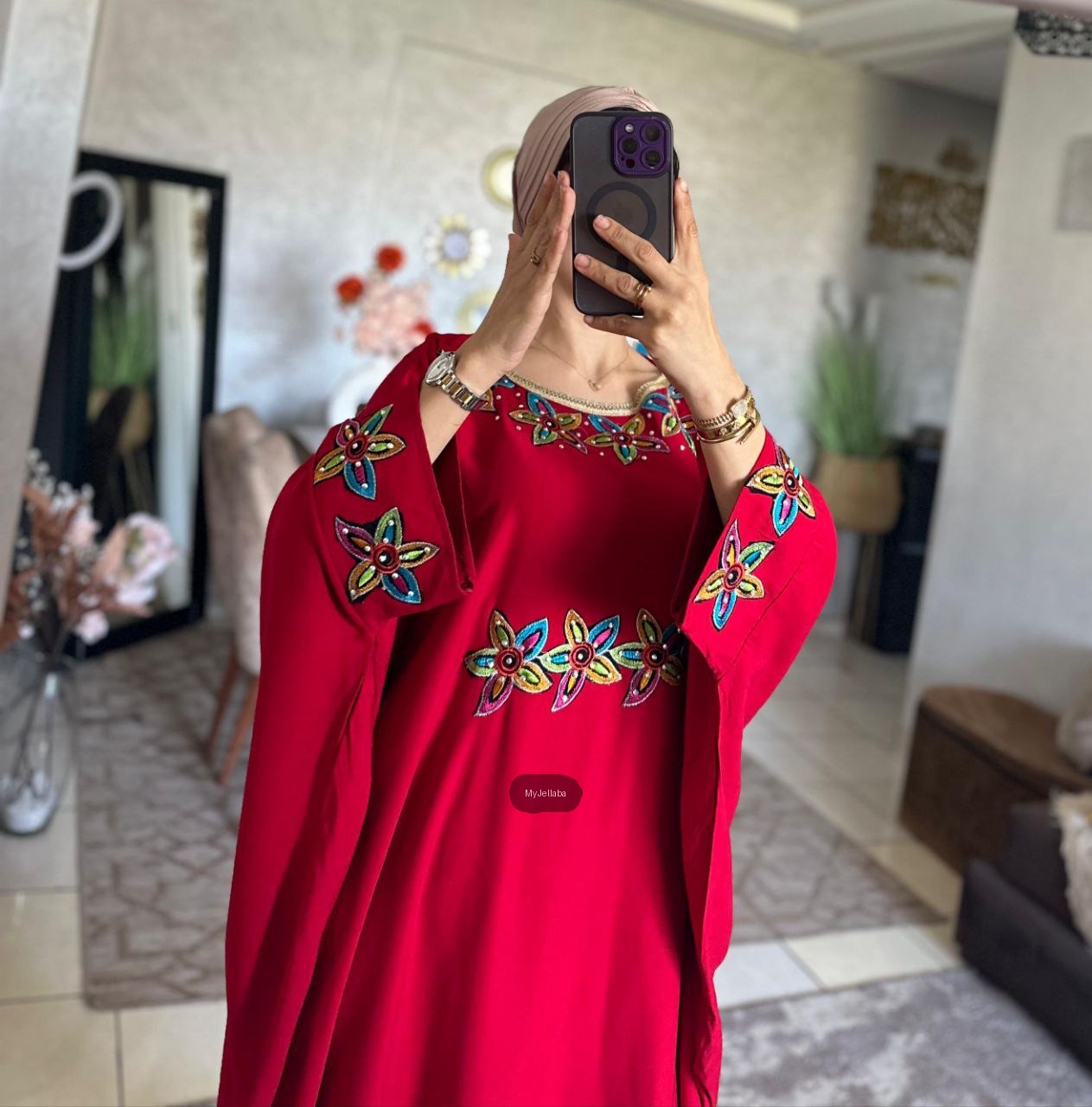 Boubou Fleuri Lilas - 5