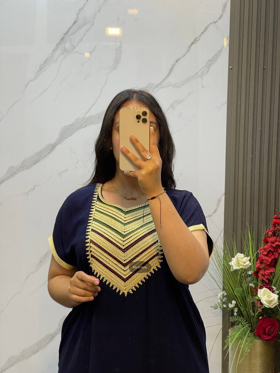 Jellaba Moderne Brodée Fuchsia - 8