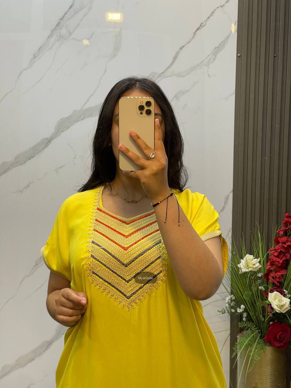 Jellaba Moderne Brodée Fuchsia - 9