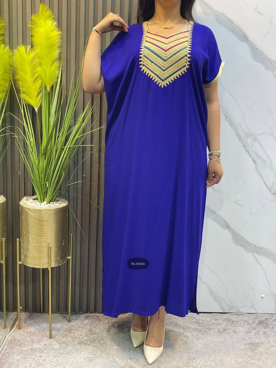 Jellaba d'Intérieur Rose Fushia Brodée - 7