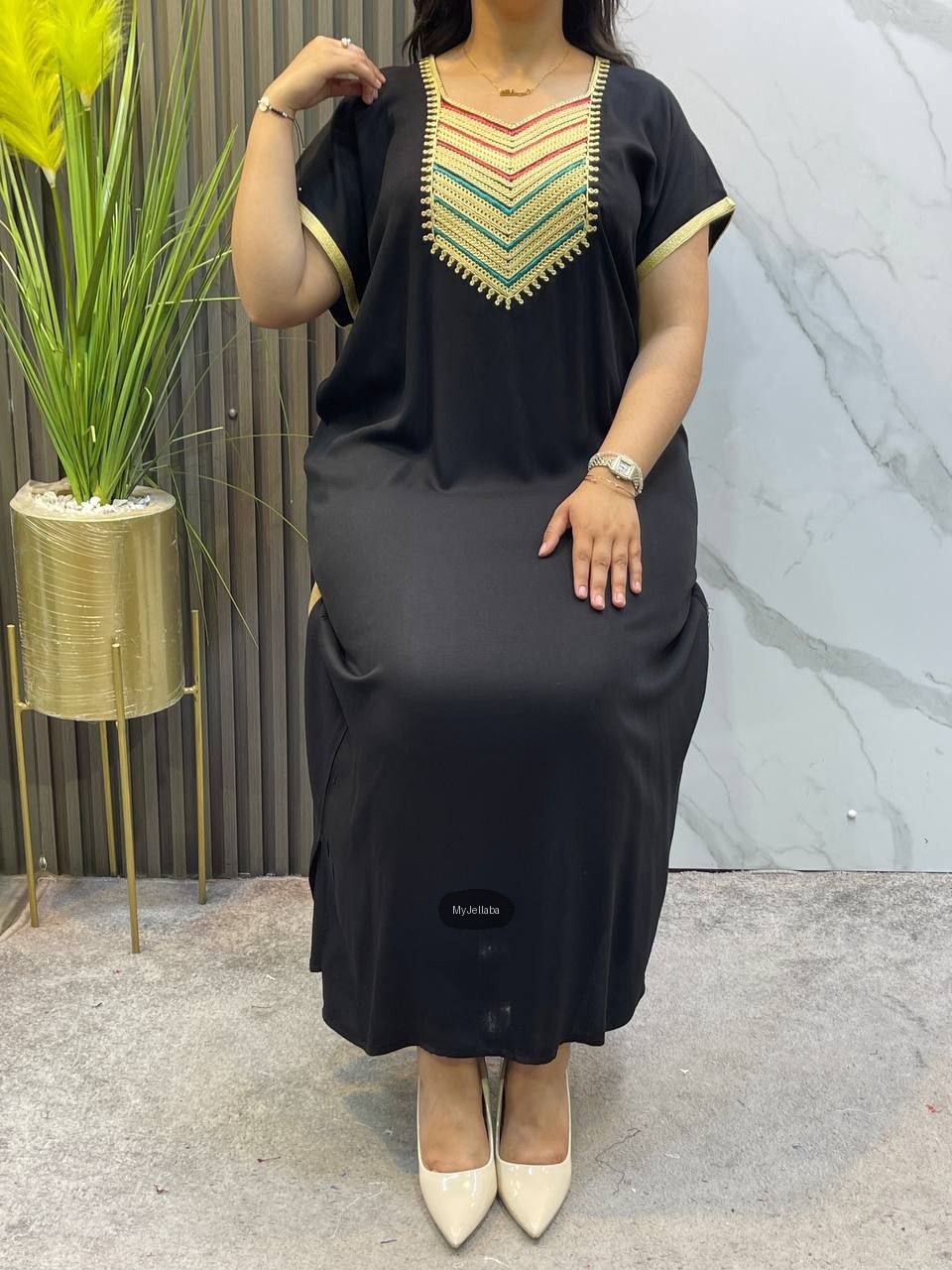 Jellaba Moderne Brodée Femme