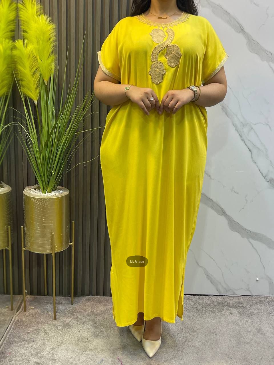 Jellaba Fuchsia Broderie Dorée - 6