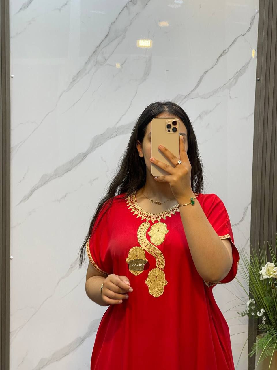 Jellaba Fuchsia Broderie Dorée - 8