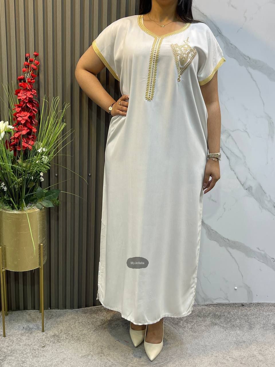 Jellaba Orange Élégante Brodée - 6