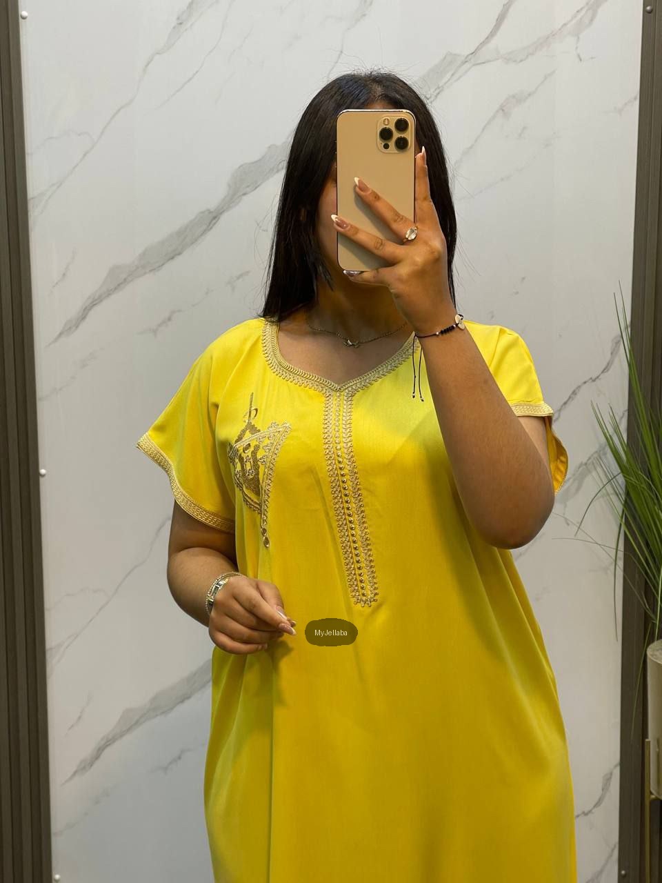 Jellaba Orange Élégante Brodée - 9