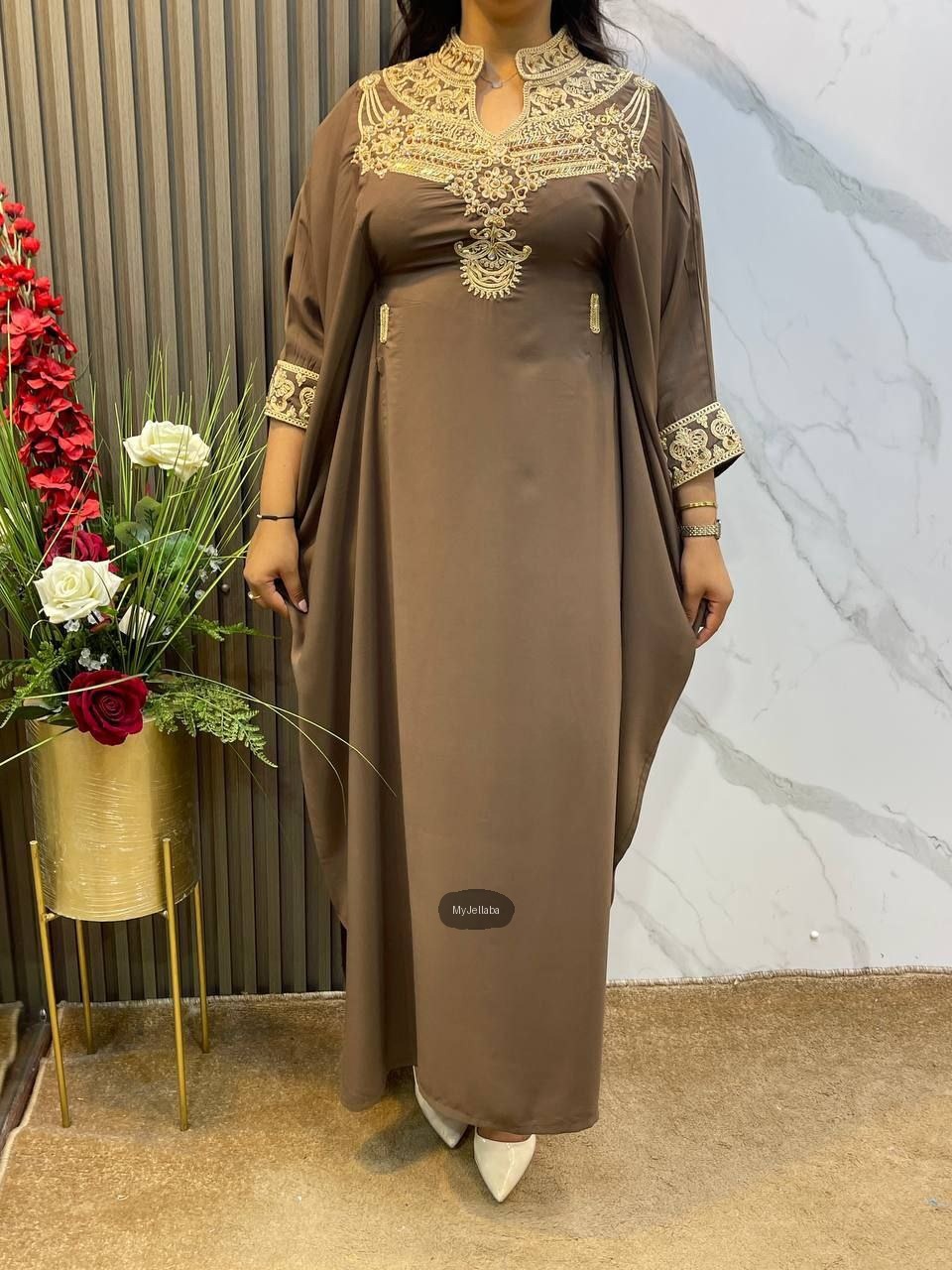 Jellaba Élégante Brodée Or - 4
