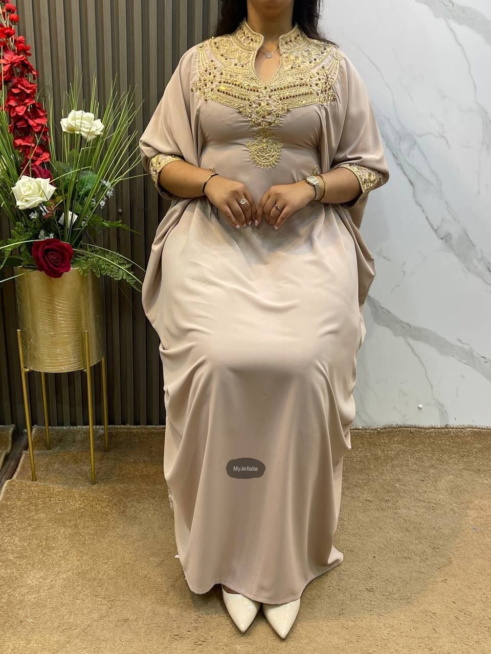 Jellaba Élégante Brodée Or - 3