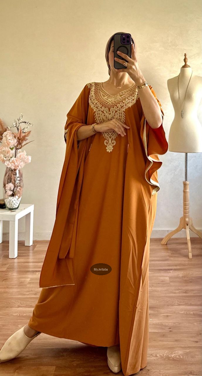 Boubou Élégant Brodée Or - 8