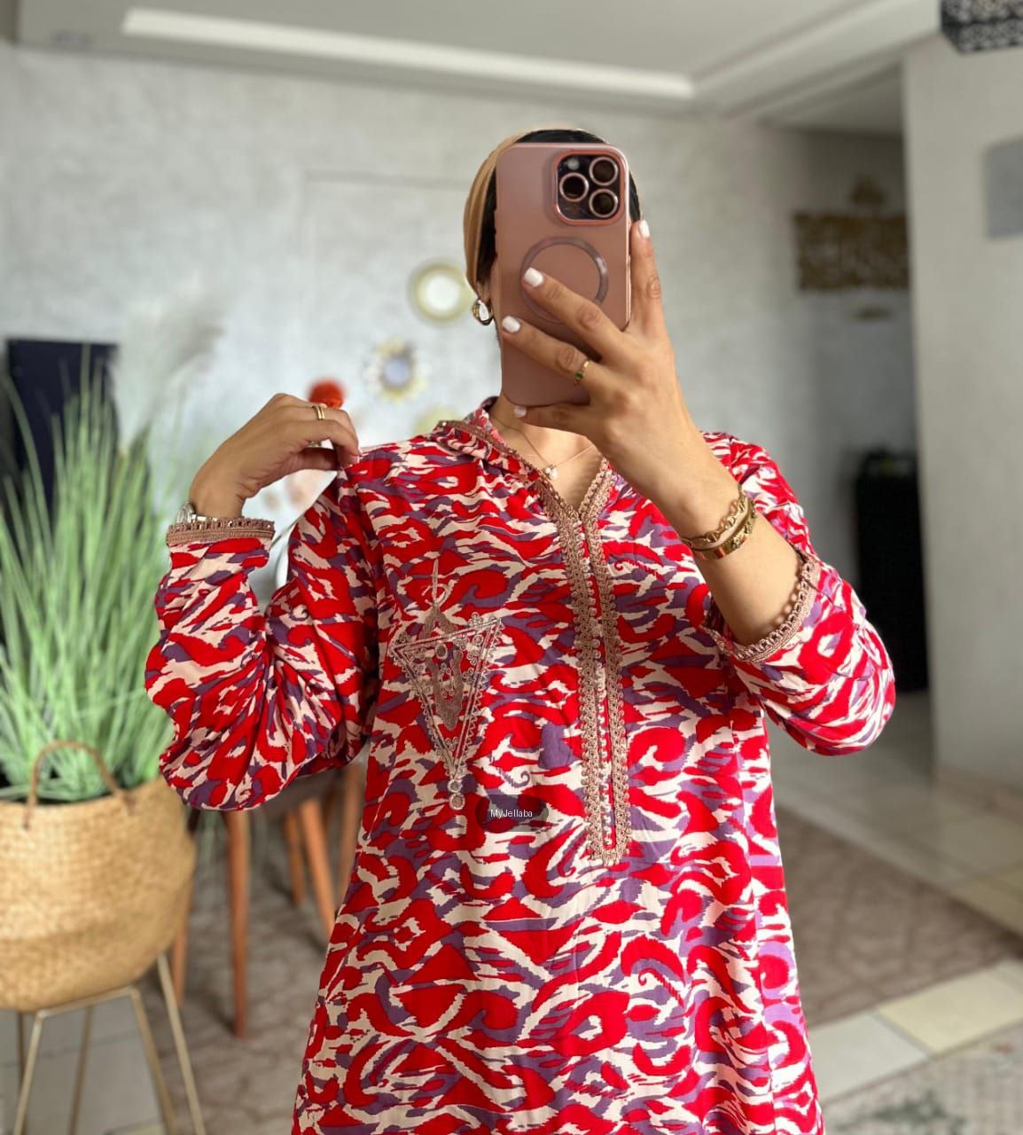 Jellaba Moderne Imprimée - 3