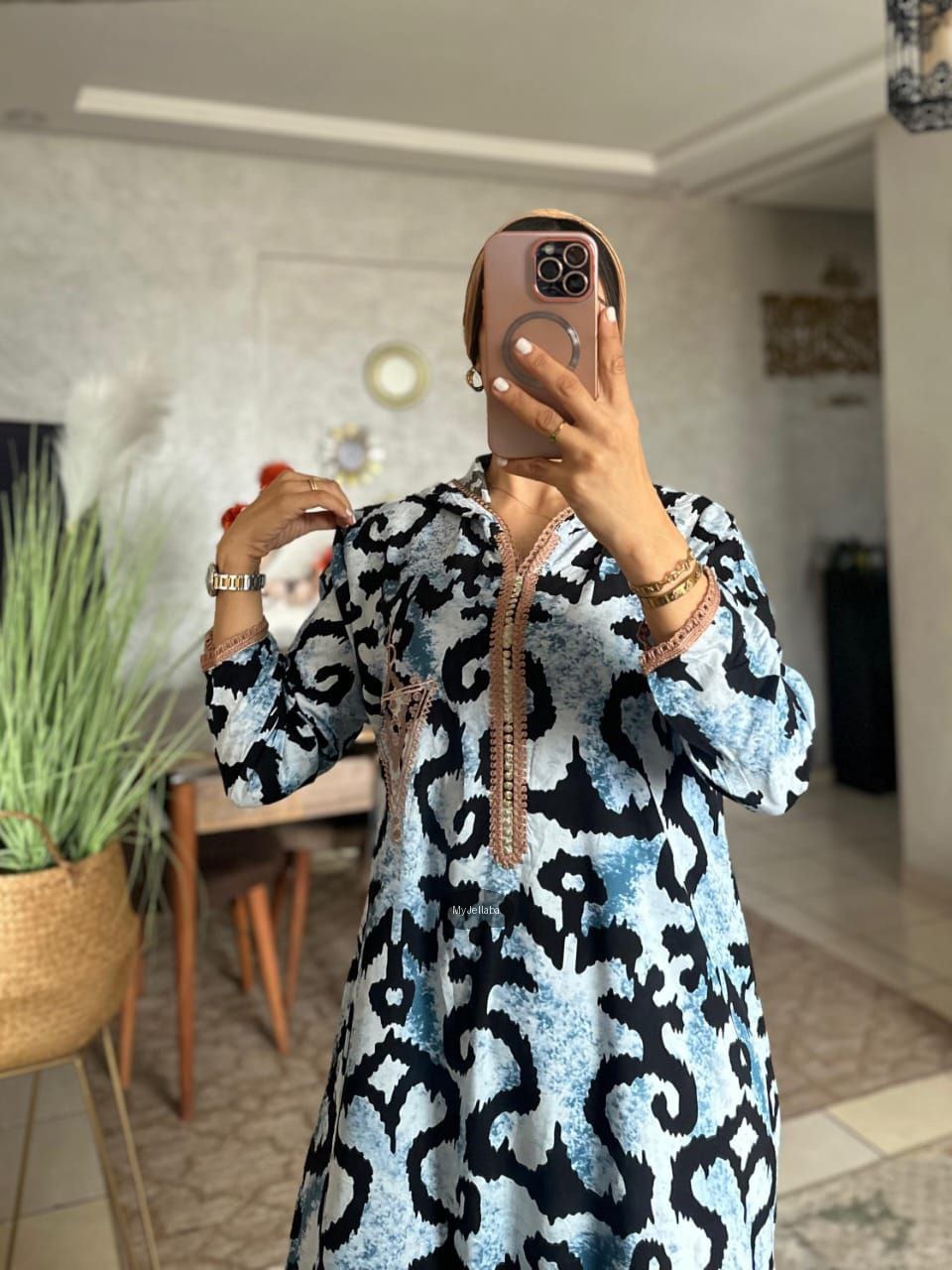 Jellaba Moderne Imprimée - 14