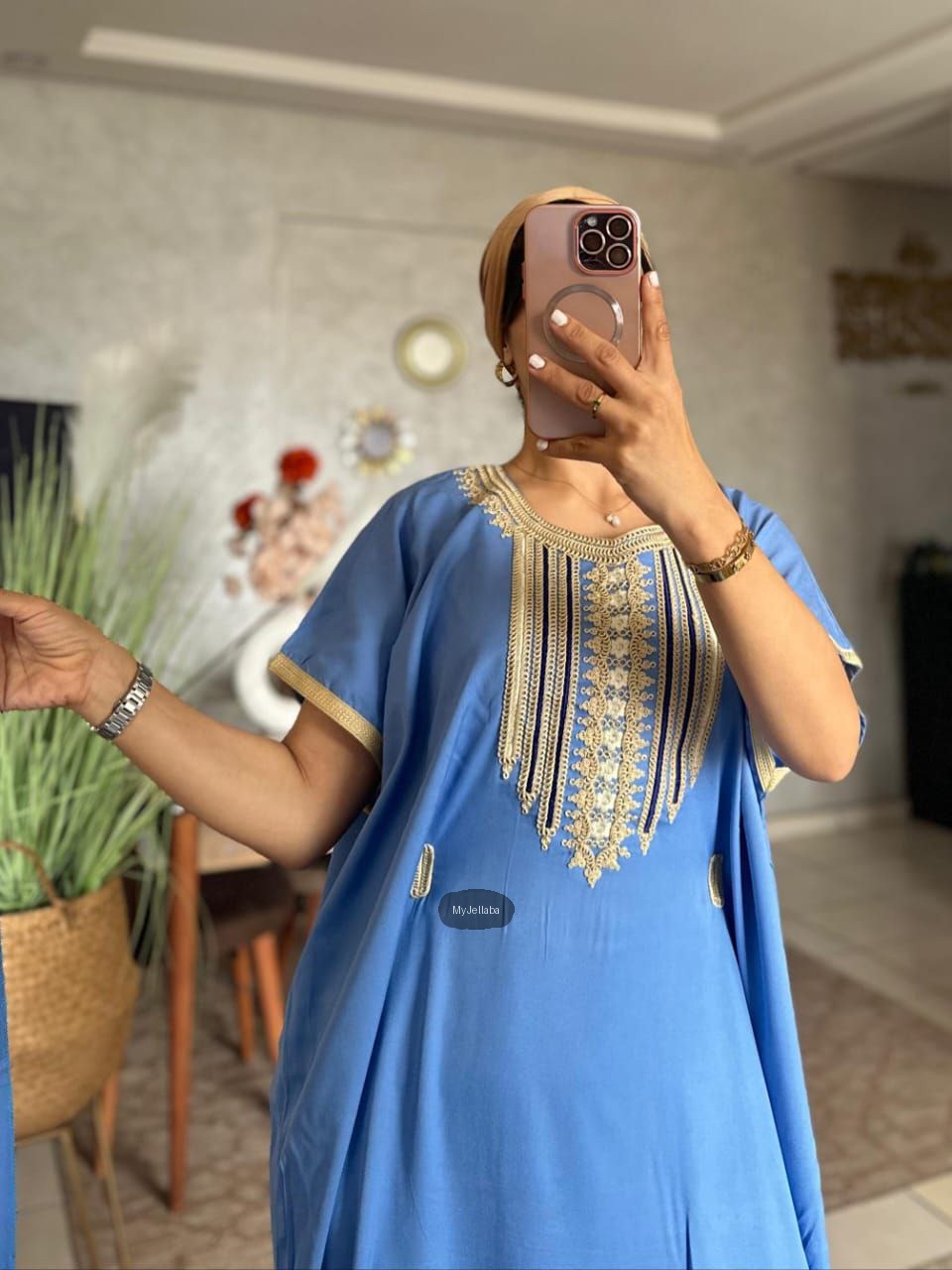 Jellaba Moderne Fuchsia Brodée - 10