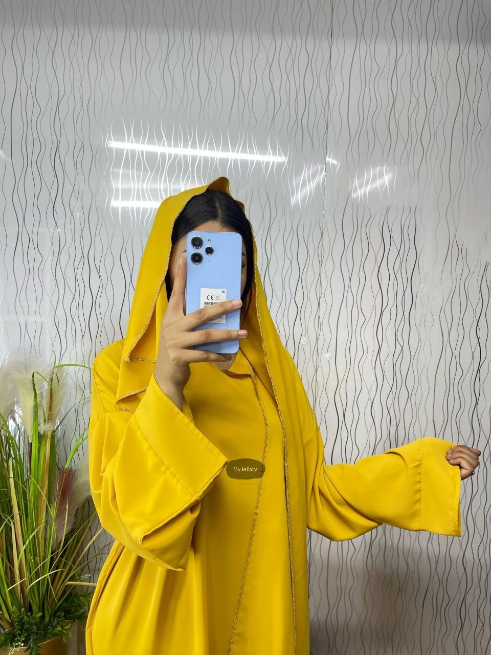 Jellaba Moderne Jaune Moutarde - 3