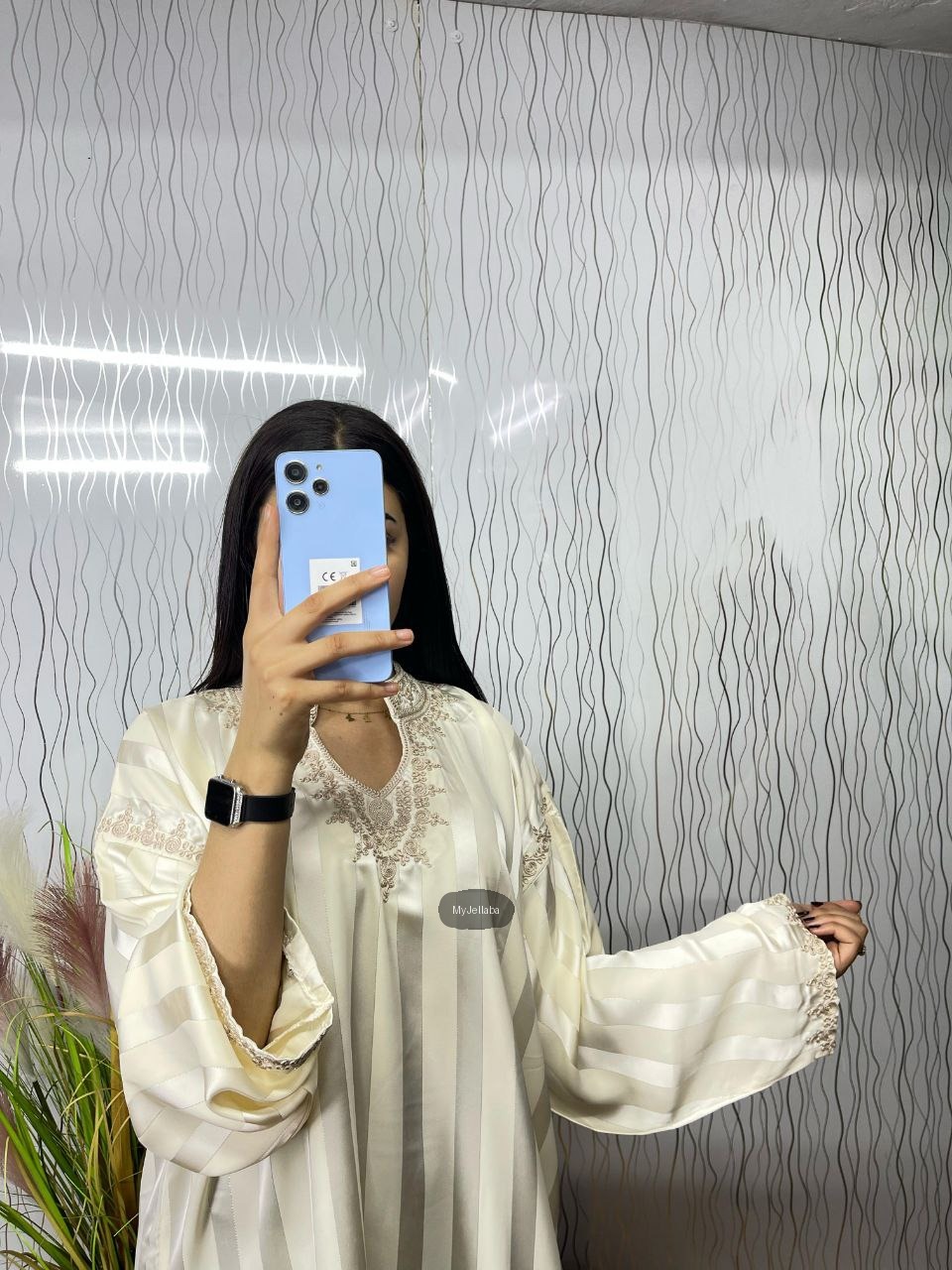 Jellaba Rayée Vert Émeraude - 9