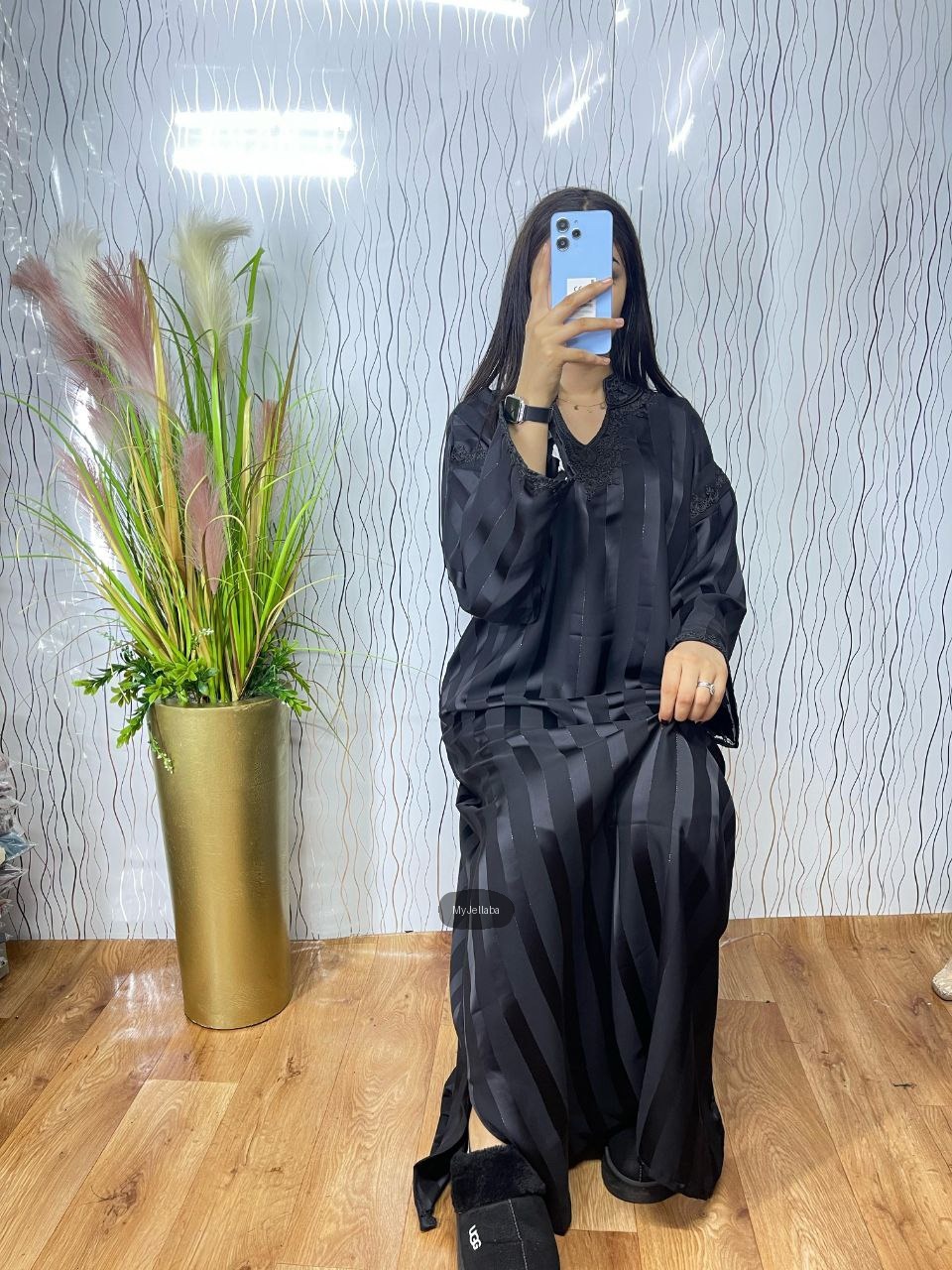 Jellaba Rayée Argentée - 6