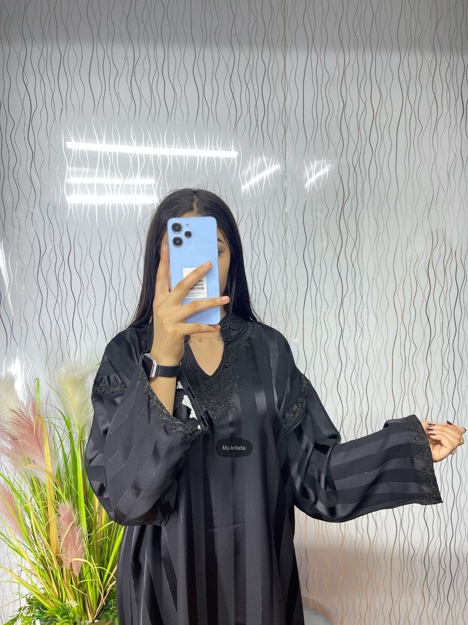 Jellaba Rayée Vert Printanier - 10