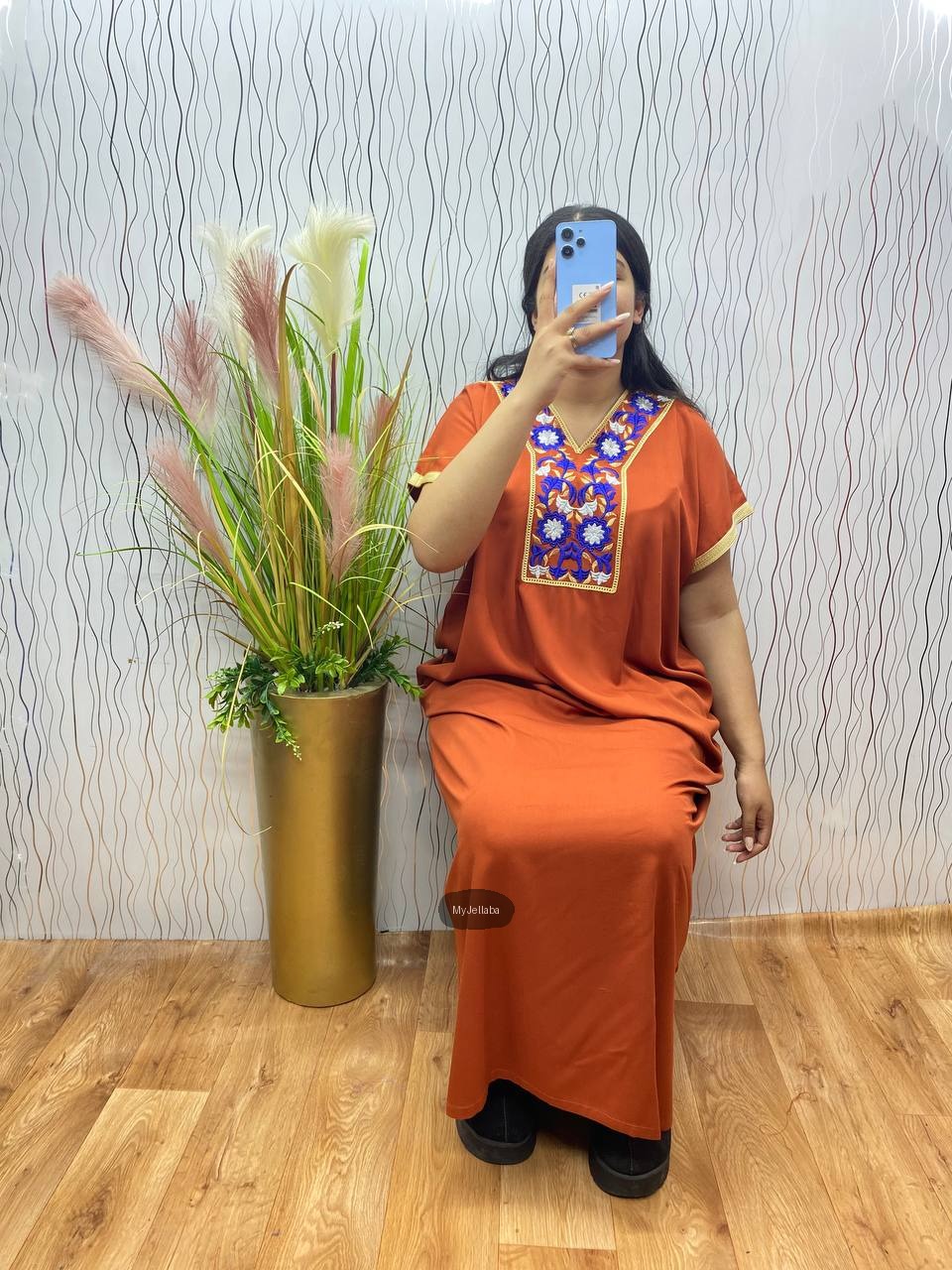 Boubou Blanc Floral Brodé