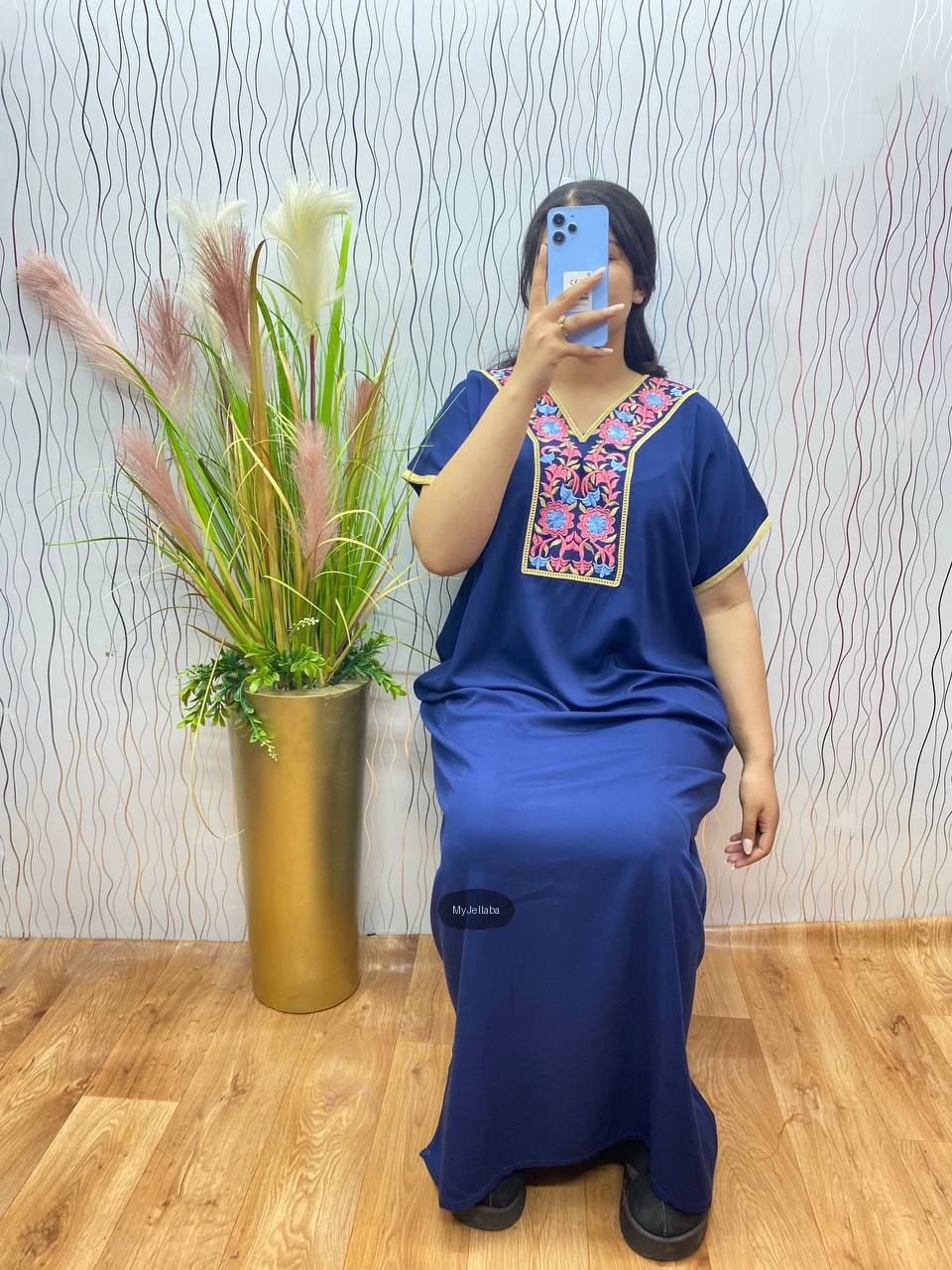 Boubou Blanc Floral Brodé - 4