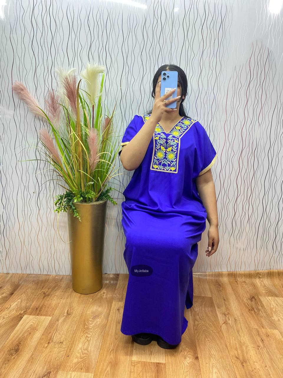 Boubou Blanc Floral Brodé - 3