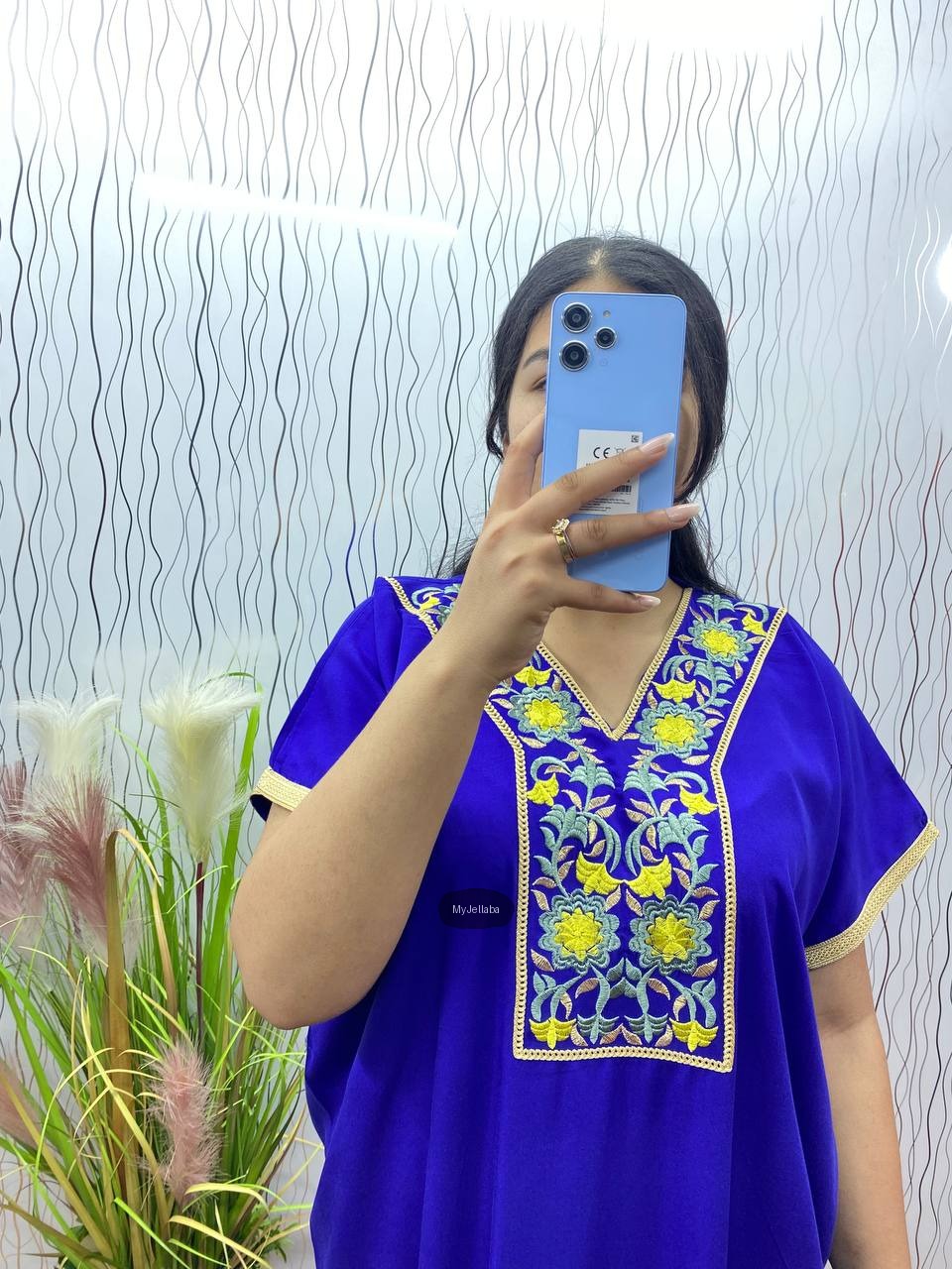 Boubou Blanc Floral Brodé - 8